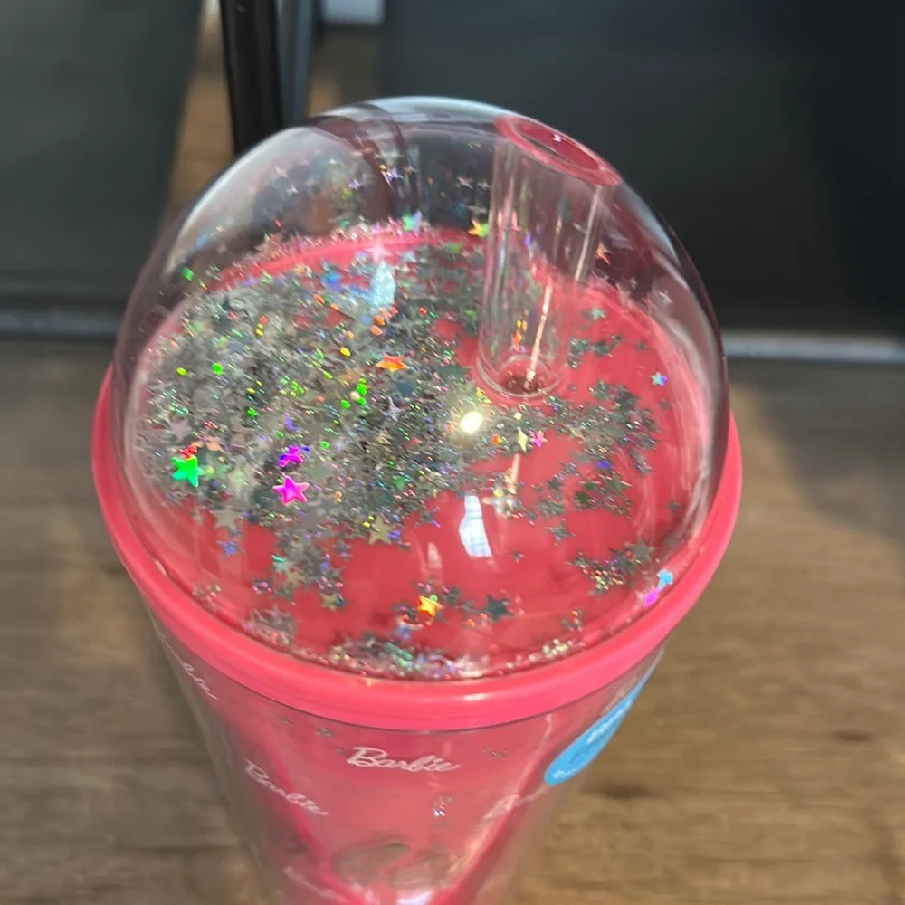 Barbie Pink Party Favor Tumbler with Straw 600ml PBA Free